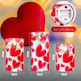 Valentine Led Flameless Candles Romantic Heart Battery Operated Pillar Candles For Romantic Night Valentine'S Day Gifts Proposal Anniversary Festival Gift Table Centerpiece Decor(Heart)