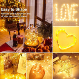 30 Pack Battery Operated Fairy Lights 7FT 20 LED Warm White Mini String Lights Waterproof for Mason Jars Party Decor