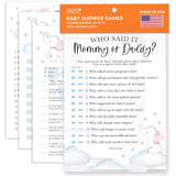 40 Elephant Baby Shower Games Boy-Who Knows Mommy Best, Guess Who Mommy Or Daddy Baby Shower Game, Baby Games For Baby Shower Family Feud Game, Baby Boy Baby Shower Tradition Cards