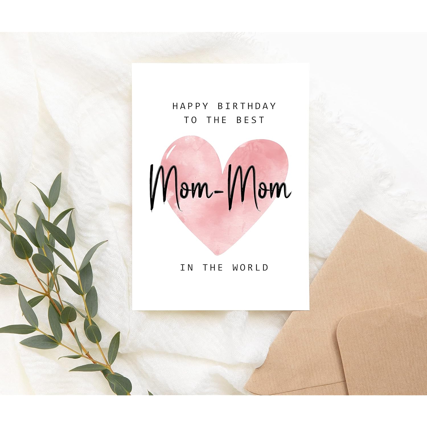 Happy Birthday To The Best Mom-Mom In The World Card - Mom-Mom Birthday Card - Mom-Mom Card - Mother'S Day Gift - Happy Birthday Card Happy Birthday Mom
