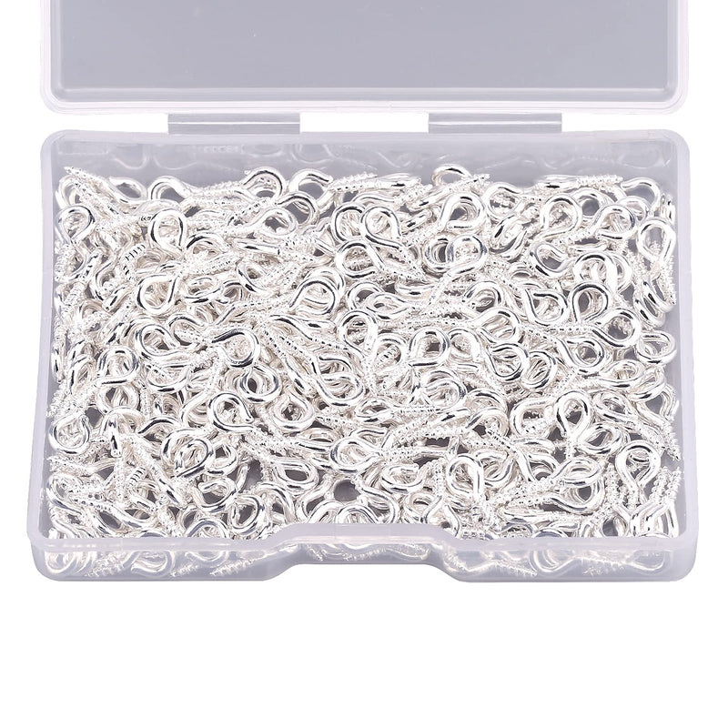 300 Pcs Screw Eye Pins Hooks Eyelets Screw Threaded For Jewelry Making Finding