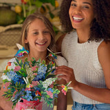 Pop Up Cards, Hummingbird Oasis, 12 Inch Life Sized Forever Flower Bouquet 3D Popup Greeting Card, Birthday Cards, Thank You Card, Blank Notecard & Envelope