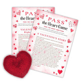 Valentine'S Day Pass The Heart Game, 2 Left Right Story & A Fluffy Heart, Valentine'S Day Party Games & Supplies - A02