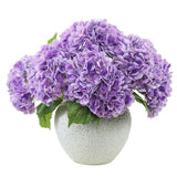 3Pcs Purple Hydrangea Artificial Flowers, 8.66" Large Real-Touch Latex Blooms With 22" Long Stems, Faux Hydrangea For Home Table Centerpieces, Wedding Bouquets & Floral Arrangement Decor (Purple)