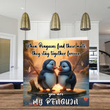 Penguin Valentine'S Day Card - You Are My Penguin - Cute Romantic Anniversary Card For Girlfriend Boyfriend Wife Husband Partner Friend Him Her, 5.7 X 5.7 Inch Anniversary Greeting Cards For Fiancee