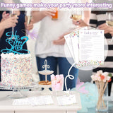 Shower Games, 30 Butterfly Family Feud Game Cards + 1 Answer Card, Spring Gender Reveal Party Decorations Supplies Favors - G06