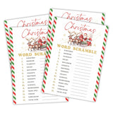 Christmas Party Games (30 Cards) - Word Scramble - Elk And Santa Claus, Word Game Cards, Christmas Icebreaker Games For Families, Companies, And Large Groupss - B06