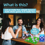 Bounce Ball Fun Party Game - 4 In A Row Games With 60 Balls & Cards - Indoor Outdoor Carnival Party Toys For Kids, Adults, Teens, Families, Game Night. 2-12 Players