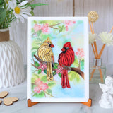 Cardinal Couple Quilling Card, Anniversary Card For Wife, Husband, Parents, Birthday, Thinking Of You Card, Mothers Day, Valentines Day Card For Her, Him, 1St 25Th 50Th Anniversary Card