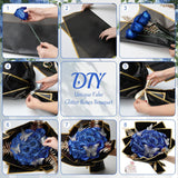 Glitter Roses - Royal Blue Glitter Rose Bouquet Shiny Everlasting Artificial Flowers For Diy Crafts Gifts Birthday Graduation Engagement Valentines Anniversary, 24 Roses