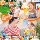 12 Pack 168 Pcs Mini Acrylic Paint Set With Brushes For Kids Adults Craft Paints, 12 Colors Washable Acrylic Paint Strips For Home Classroom Birthday Party Diy Favors
