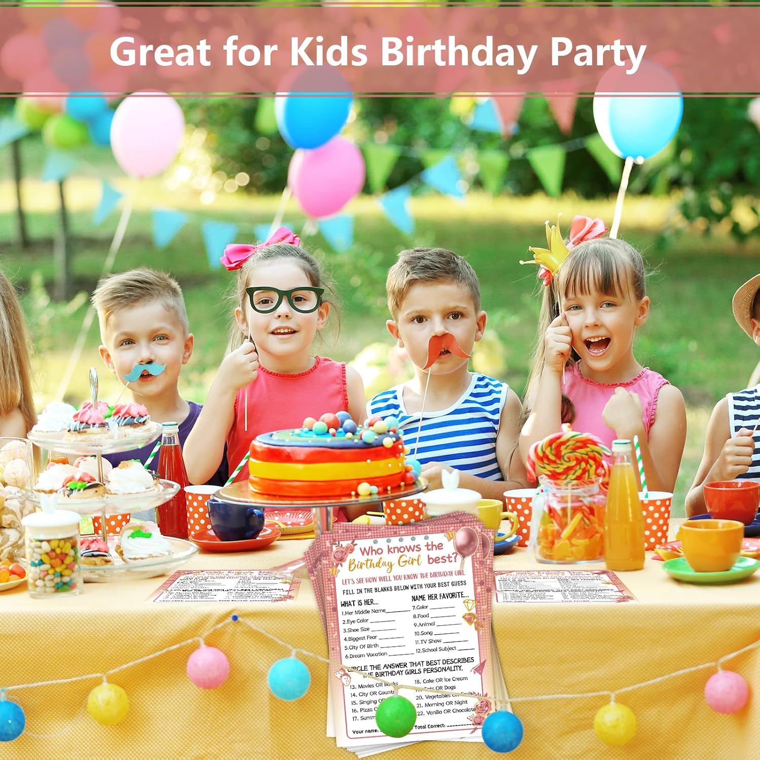 Who Knows The Birthday Girl Best, Birthday Would She Rather, Birthday Game Cards For Girls Her Sleepover Party - 6X8 Inch Set Of 30 (Pink & Rose, Double-Sided)