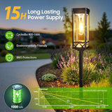 8 Pack Taller Solar Pathway Lights Upgraded Brighter Garden Landscape Walkway Lights