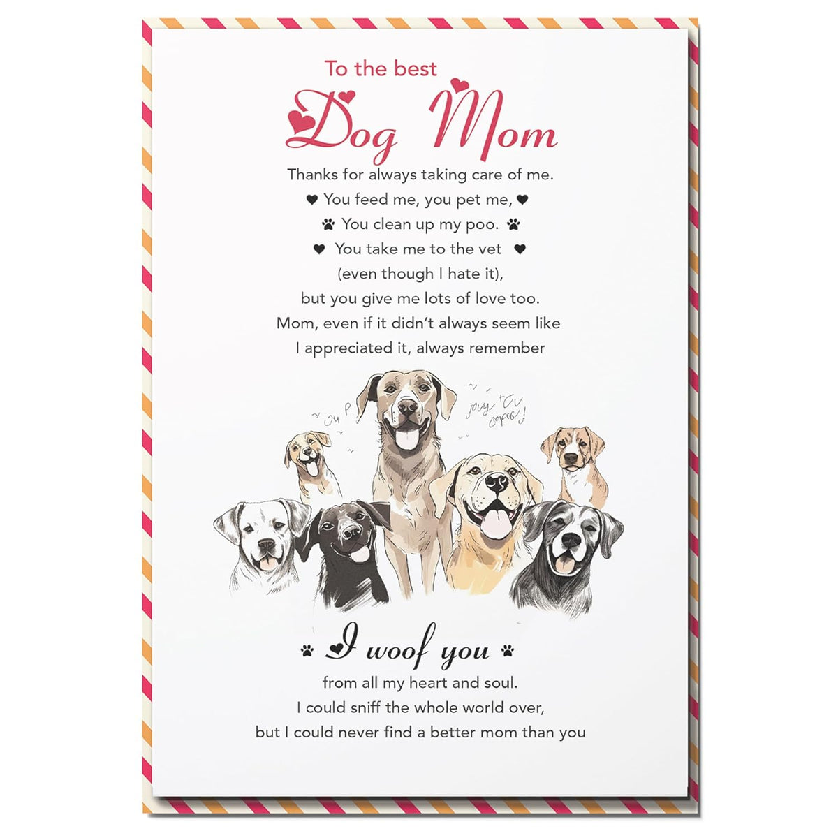 Mother'S Day Cards From Dogs, Mothers Day Card Dog Mom, Mothers Day Card From Pets, Mothers Day Card For Mom From Dog