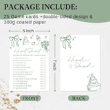 30 Pcs Bridal Shower Games, He Said She Said Wedding Shower Game For Newlyweds, Engagement Bachelorette Party Games For Bride Broom, Minimalism Green Theme-A08