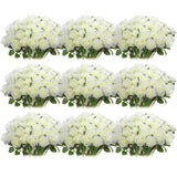 100 Pieces Artificial Roses Flowers Bulk, Long Stem Realistic Fake Silk Roses Bouquet For Table Centerpiece Vases Wedding Party Kitchen Decor(White)