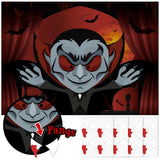 Pin The Fangs On The Vampire Halloween Party Games Poster With 24 Stickers Entertaining Activity Holiday Carnival Celebrations Birthday Party Decorations Supplies Haunted House Wall Decor