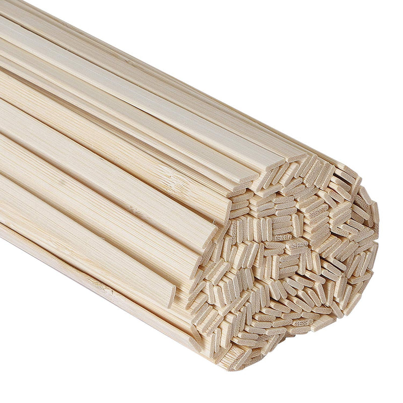 400 Pcs 15.5 Inch Natural Bamboo Sticks, 3/8 Inches Width, Wooden Sticks For M