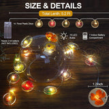 Led Indoor String Lights Baterry Powered 15 Leds String Lights With 14 Dried Flower Discs Fairy Lights For Christmas Bed