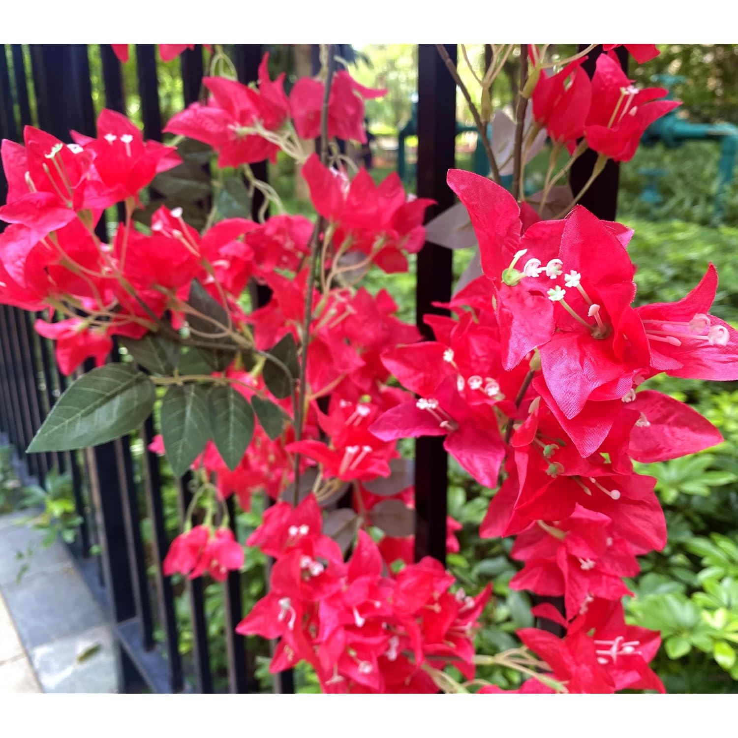5.9 Ft Artificial Bougainvillea Flowers Garland Silk Bougainvillea Vines Faux Long Bougainvillea Vines For Wedding Arch Wall Decorations Centerpieces Table Runner (Fuchsia - Pack Of 2)