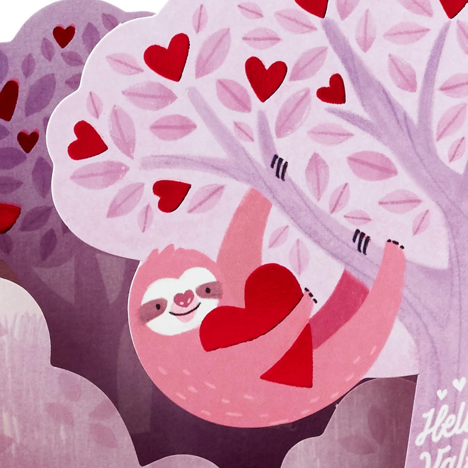 Hallmark Valentines Day Pop Up Card (Sloth) Paper Wonder 3D Card