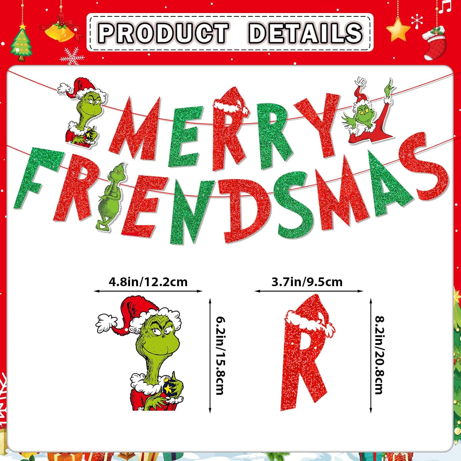 Friendsmas Christmas Party Decorations Merry Friendsmas Banner With Hanging Swirls Friends Christmas Decorations