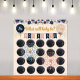 Baby Gender Reveal Party Supplies Game Ideas Kit, Baby Gender Dart Board Games, Blue Pink Confetti With Balloons, Boy Or Girl, He Or She Navy And Blush Gender Reveal Decorations