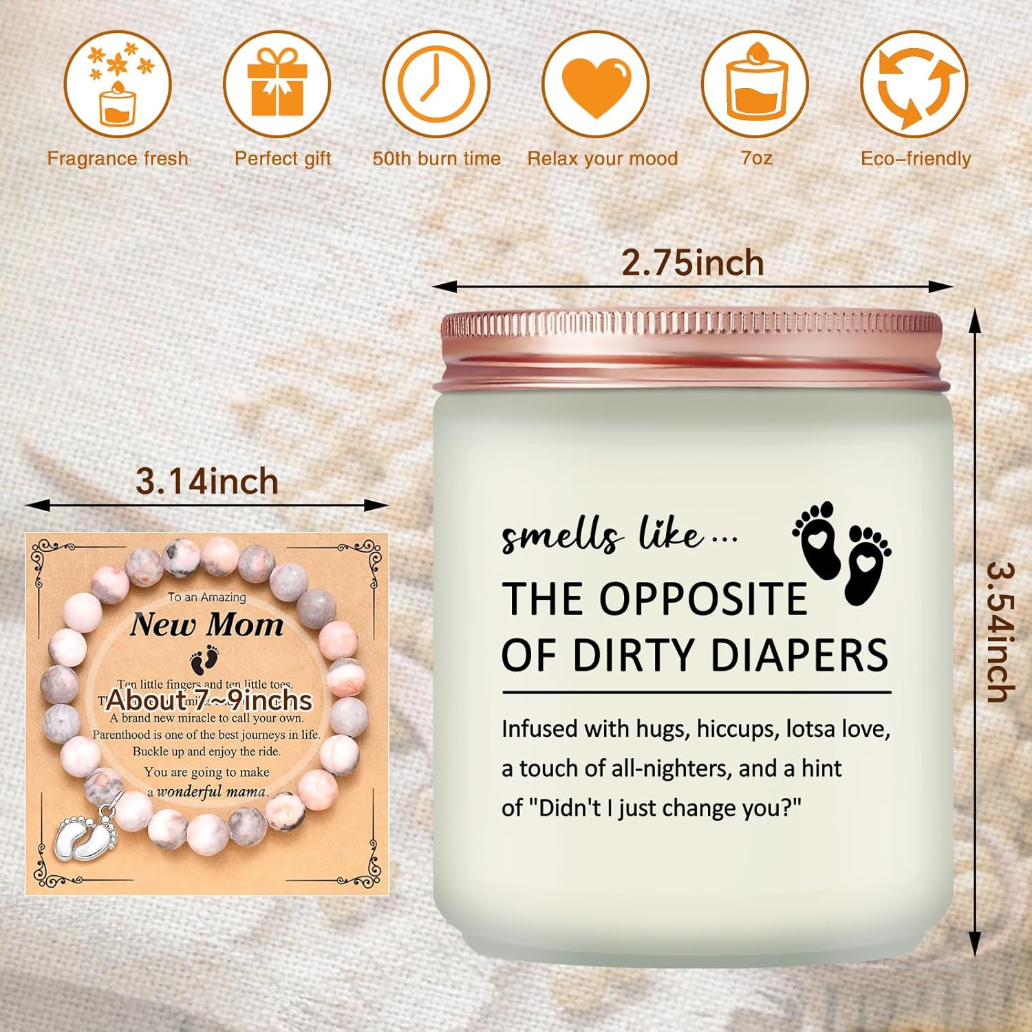 New Mom Gifts - First Time Mam Gift - Mom To Be Gift - Mothers Day Christmas Gifts - Lavender Scented Candle