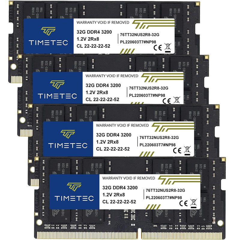 Timetec 128GB KIT(4x32GB) DDR4 3200MHz PC4-25600 Non-ECC Unbuffered 1.2V CL22