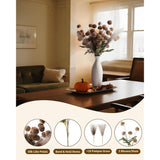 Faux Fall Flowers For Vase Fake Mums Artificial 10 Stems +10 Branches Pampas Grass,Long Stems Silk Flowers Home Decor,Faux Floral Pompon Balls For Table,Halloween Centerpieces,Wedding Arrangements
