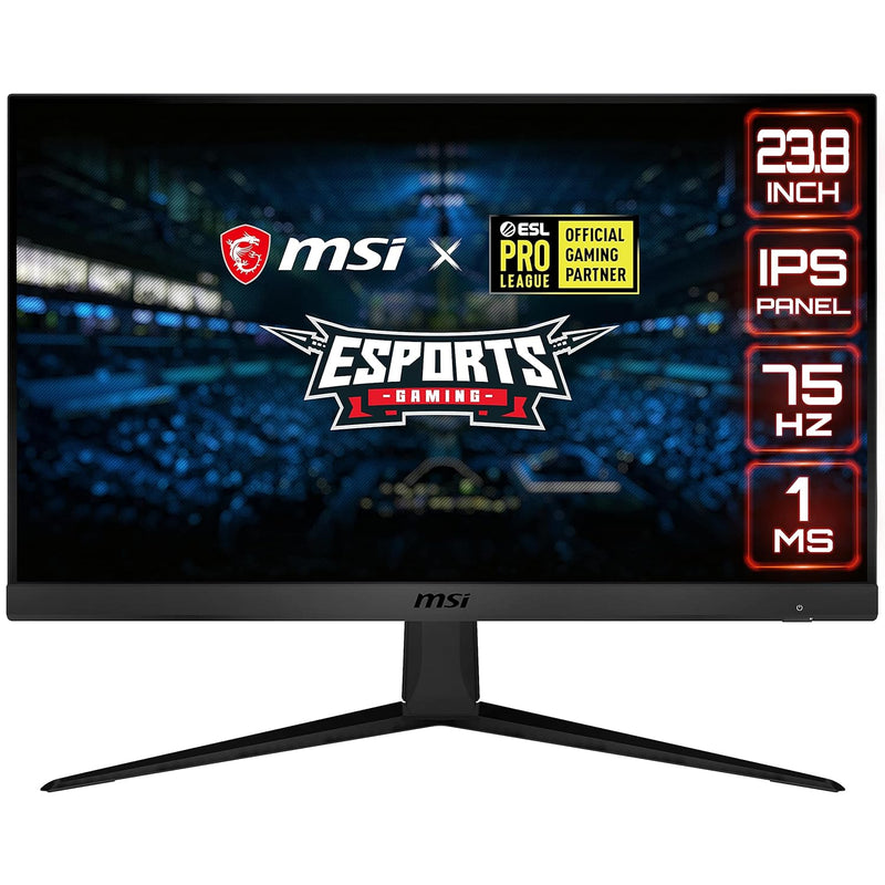 MSI G241V E2, 24" Gaming Monitor, 1920 x 1080 (FHD), IPS, 1ms, 75Hz, FreeSync,