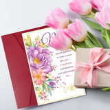 Funny Birthday Card & Gifts For Mom,Purple Flower Happy Birthday Cards Mom From Daughter?Son|Mother'S Day Greeting Cards 5X7 Inch