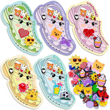 Valentines Day Cards For Kids School Classroom, 30Pcs Valentine'S Cards With 60 Shoe Charms For Boys & Girls, Valentine Classroom Exchange Gift Party Favors