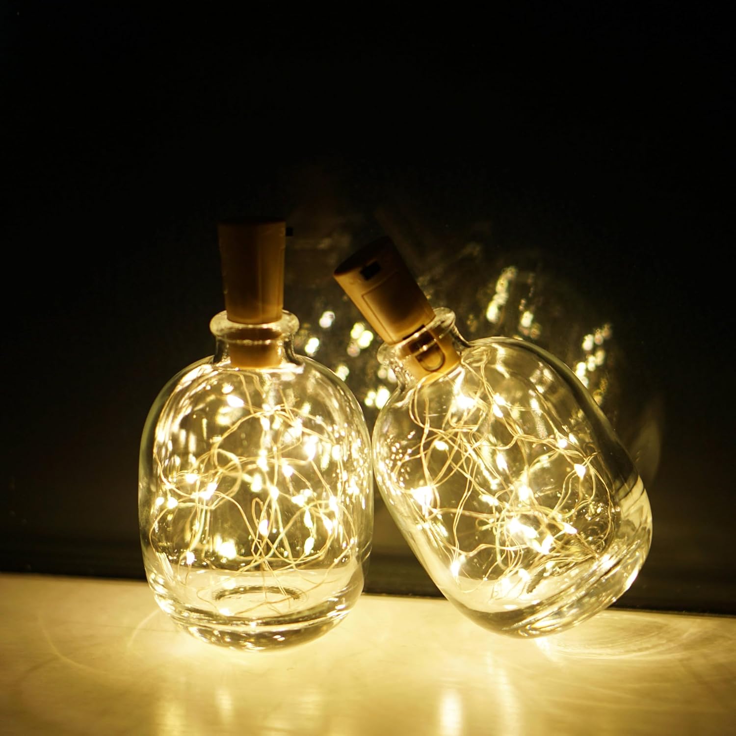 18 Pack Wine Bottle Cork Lights, 20 Led Waterproof Fairy String Lights With Batteries For Diy Jars, Weddings, Christmas,