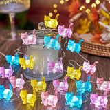 Bartlett Kitty Cat Decorative Lights For Bedroom Cute Animal Outdoor String Lights 30 Led 10Ft Battery Operated Cat Gift