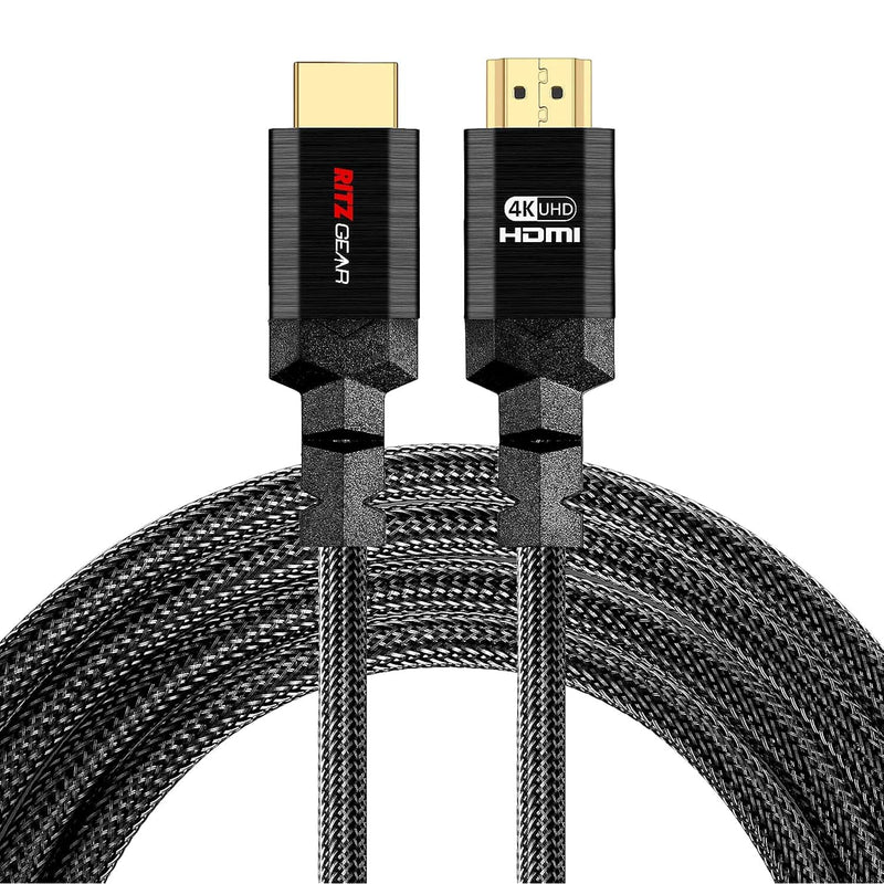 4K Hdmi 2.0 Cable 8 Ft. [10 Pack] By Ritzgear. 18 Gbps Ultra High Speed Braide