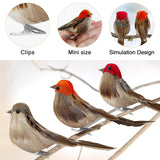 6Pcs Artificial Birds Crafts Clip On Bird Ornaments Artificial Simulation Bird Sparrow Ornaments For Craft Garden Decoration Home Decor”