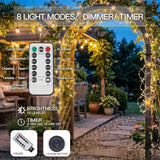 66FT Battery Operated Fairy Lights 200 LED Warm White String Lights with Remote for Bedroom Patio Wedding Decor