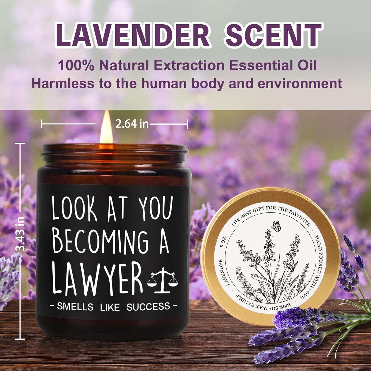 Lawyer Graduation Candle Gifts For Women Men, Look At You Becoming A Lawyer Funny Candle, Cool Passing The Bar Exam Candles Gift For Law Student, Birthday Christmas Candle Gift Ideas For Attorney-96