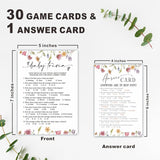Baby Shower Party Games- Floral Watercolor Flower-Baby Trivia Game For Guest-30 Game Card & 1 Answer Card-Wishes For Baby-Baby Announcement Gender Reveal Game Card 09