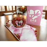 Pop-Up 3D Valentine'S Day Card, Love Tree Hearts Greeting Card For Anniversary, Wedding, Engagement - 8" X 6" Cover With Message Note & Envelope - For Wife, Husband, Couple, Girlfriend, Her, Him
