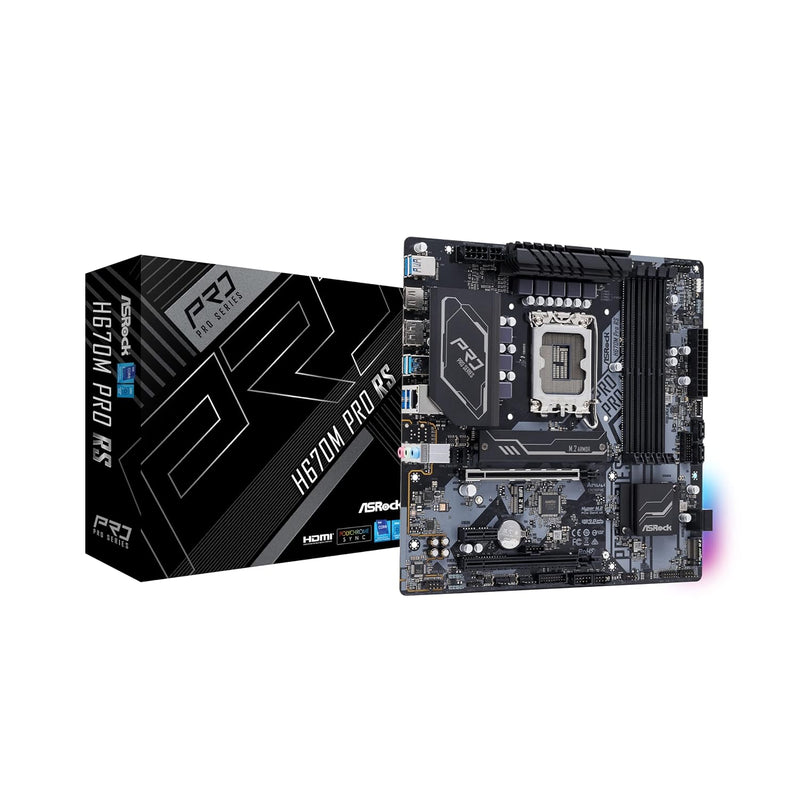 ASROCK H670M PRO RS Socket LGA1700/ Intel H670/ DDR4/ SATA3&USB3.2/ M.2/ Micro