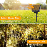 4 Pack Solar Fairy String Lights 288FT 800 LED Warm White Copper Wire Waterproof Outdoor Twinkle Lights 8 Modes for Garden Tree Patio Decor