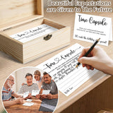 Time Capsule Box 1St Birthday, Baby Time Capsule Box For First Birthday Party Games, 50Pcs Advice And Wishes Cards Gift Keepsake Box For Baby Shower Games Decorations