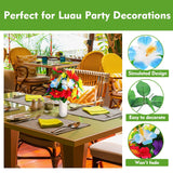 6 Pcs Hawaiian Flower Centerpieces For Tables,Tropical Flowers Artificial,Fake Hibiscus Flowers Bouquet, For Luau Summer Themed Party Birthday Home Wedding Office Garden Decoration Supplies