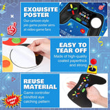 Pin The Button On The Video Game Birthday Games Set Video Game Poster With 24 Button Stickers 2 Games Controller Blindfolds For Birthday Party Wall Home Room Decorations Activities Supplies