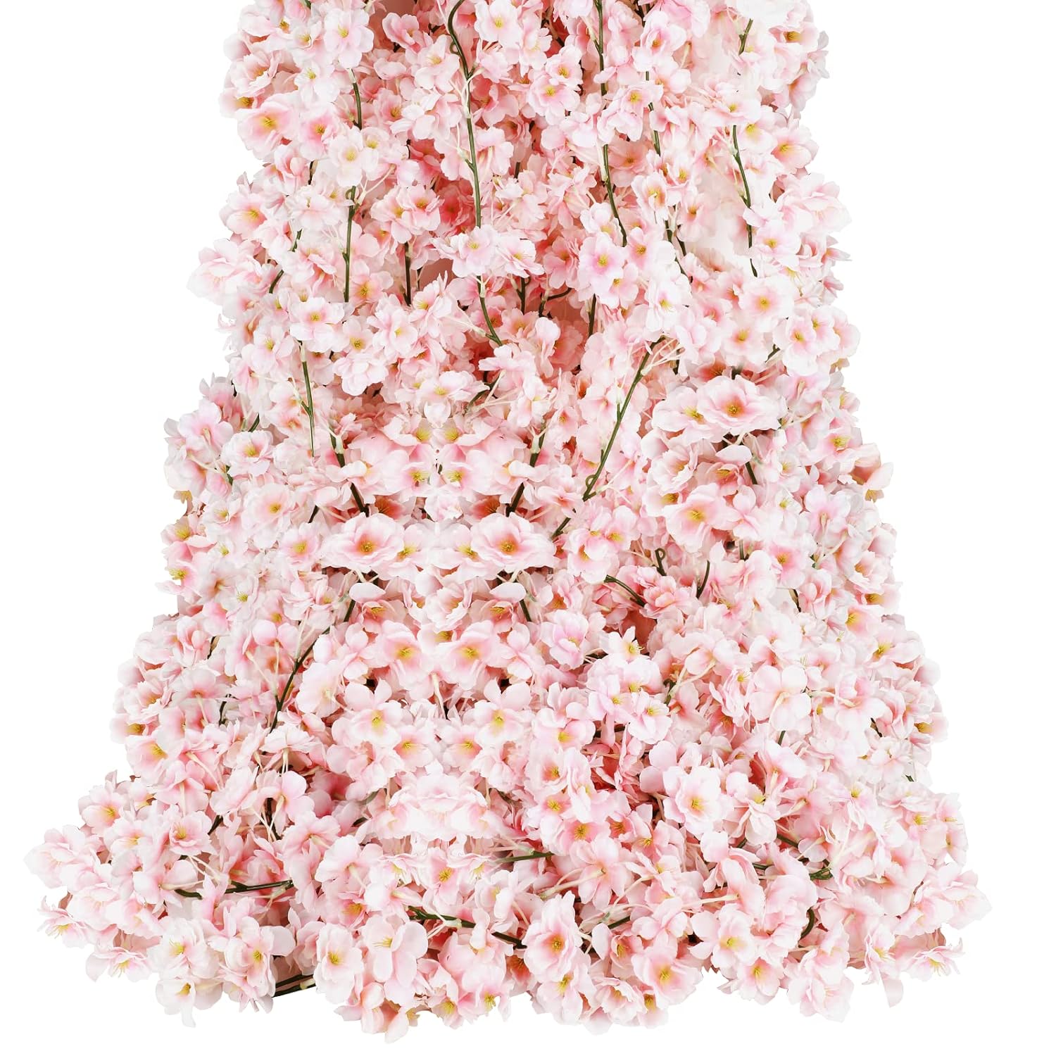 4-Pack 23.6 Ft Cherry Blossom Garland Cherry Blossom Hanging Vine Silk Sakura Vines Garland For Wedding Party Decor, Pink