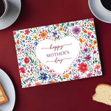 Floral Mother’S Day & Birthday Card For Mum | Elegant Wildflower Design | Includes Burgundy Envelope | Blank Inside For Personal Message | Perfect For Mum, Grandma, Or Any Special Woman (Heart Mother'S Day)