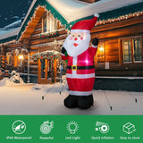 6Ft Christmas Inflatable Santa Outdoor Decoration, Blow Up Santa Claus Carrying Gift Sack Yard Decoration, Large Inflata