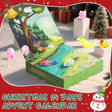Advent Calendar 2025 With 3 Cute Jumbo Dinosaur And 21 Mochi Squishy Toys - 24 Days Christmas Countdown Calendar Gifts For Kids Boys Teen Toddlers (Animals)